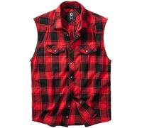 Brandit Check Sleeveless Shirt Rouge 6XL Homme