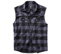 Brandit Chemise à carreaux sans manches Check Shirt noir/gris Taille 7XL