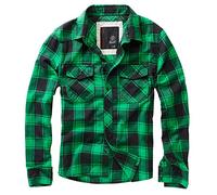 Brandit Chemise À Carreaux Homme Chemise en Flanelle Vert/Noir 3XL 100% Coton Regular/Coupe Standard