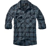 Brandit Chemise À Carreaux Homme Chemise Manches Longues Bleu/Gris/Noir M