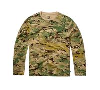 Brandit Chemise à manches longues Premium noir-vert Taille 3XL pour homme