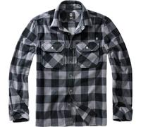 Brandit Chemise polaire manches longues Jeff Noir/Gris L Homme
