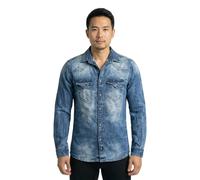 Brandit Chemise en jean Riley manches longues bleu denim taille M