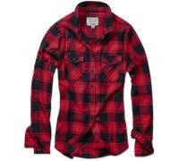 Brandit Amy Flannel Long Sleeve Shirt Rouge,Noir 5XL Femme
