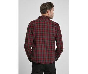 Brandit Chemise brocart / brun foncé / rouge cerise, Taille M
