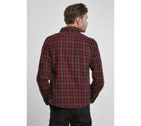 Brandit Chemise brocart / brun foncé / rouge cerise, Taille S