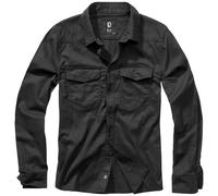 Brandit Chemise en flanelle Homme Coton Respirant Manches longues Noir