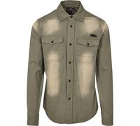 Brandit Chemise 'Hardee' beige / olive, Taille M