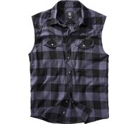Brandit Check Shirt Sleeveless, color: black/grey, size: 5XL
