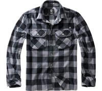 Brandit Chemise homme Jeff Fleece Shirt Long Sleeve Black/Grey M