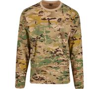 Brandit Chemise à manches longues Premium Camouflage tactique noir-vert Taille L Homme