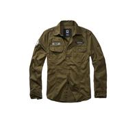 Brandit Chemise 'Luis' olive / noir / blanc, Taille L