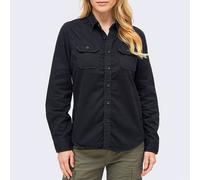 Brandit Chemise Manches Longues Vintage Pour Femmes Été Militaire Élégant Noir