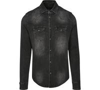Brandit Chemise Homme Riley Denim manches longues Noir Taille L