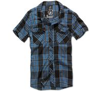 Brandit Chemise Roadstar Shirt, 1/2 manches à Indigo Checked XXL