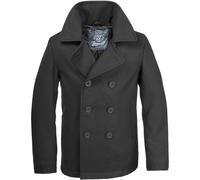 Brandit Classique Nous Caban Marine Chaud Hommes Marine Armée Reefer Wool Jacket