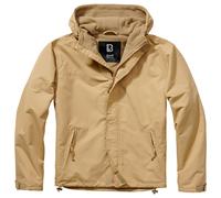 Brandit Coupe-Vent Zip Frontal Homme Encapuchonné Hydrofuge Veste Outdoor Camel