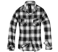 Brandit Dames Chemise Manches Longue Occasionnel Vérifié Randonnée Blanc/Noir