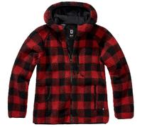 Brandit Dames Teddyfleece Veste Duveteux Chaud Hiver Vêtement Rue Rouge Le Noir