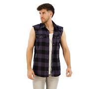 Brandit Chemise homme Check sans manches noir/gris 5XL