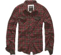 Brandit Duncan Cocher Classique Vintage Flanelle Herren Long Manches Chemise Rou