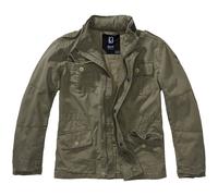 Brandit Enfants Britannia Veste Imperméabiliser Coton Manteau Encapuchonné Olive