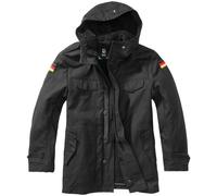 Brandit Enfants BW Parka Encapuchonné Doublure Chauffer Randonnée Veste Noir