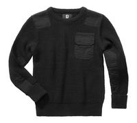 Brandit Enfants Bw Pullover Manches Longues Sauteur Armée Allemande Noir