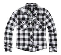 Brandit Enfants Chemise à carreaux Poids léger Flanelle Manche longue Blanc/Noir