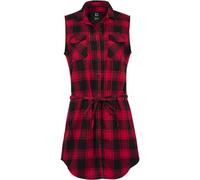 Brandit Femmes sans Manches Haut Long Chemisier à Carreaux Bouton