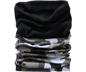 Brandit Fleece Couvre-chef multifonctionnel, noir-gris-blanc pour homme