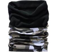 Brandit Fleece Couvre-chef multifonctionnel, Noir/Gris/Blanc, Taille unique