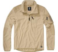 Brandit Fleece Ripstop Pull demi-zip, beige, taille XL pour homme