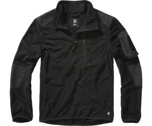 Brandit Fleece Ripstop Pull demi-zip, noir, taille XL pour homme