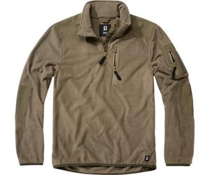 Brandit Fleece Ripstop Pull demi-zip, olive, Taille 5XL