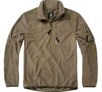 Brandit Fleece Ripstop Pull demi-zip, olive, Taille XL