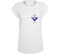 Forvert Pasadena, t-shirt femmes XL Blanc/Bleu Blanc/Bleu