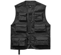 Brandit Gilet De Chasse Homme Pêche Observation Des Oiseaux Multi-poches Noir