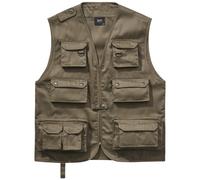 Brandit Gilet De Chasse Homme Pêche Observation Des Oiseaux Multi-poches Olive