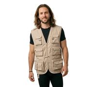 Brandit Gilet de chasse Hunting Tactique 6 poches Beige Taille S
