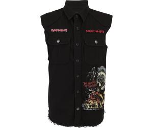 Brandit Gilet 'Iron Maiden' jaune foncé / vert clair / rouge / noir, Taille 6XL