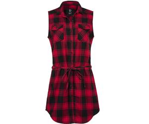 Brandit Gracey Chemise longue sans manches, Rouge/Noir, Taille XL