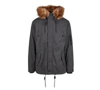 Brandit Homme Fish Queue Parka Veste D'Hiver Fourrure Grand à Capuche Poches