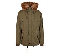 Brandit Homme Fish Queue Parka Veste D'Hiver Fourrure Grand à Capuche Poches