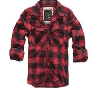 Brandit Check Shirt Long Sleeve, Farbe: red/black, Größe: M