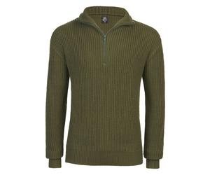 Brandit Hoodie / Sweatshirt Marine Pullover Troyer en olive 3XL