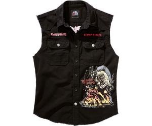 Brandit Iron Maiden Vintage NOTB, gilet 7XL Noir/Rouge/Jaune Noir/Rouge/Jaune