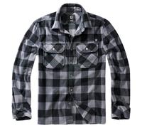 Brandit Chemise polaire manches longues Jeff Noir/Gris 3XL Homme