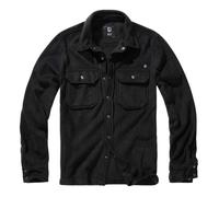 Brandit Jeff T-Shirt en Polaire à Manches Longues Chemise, Noir, L Homme XL