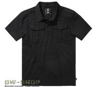 Brandit T-shirt homme Poloshirt Jon Jersey manches courtes noir Taille L